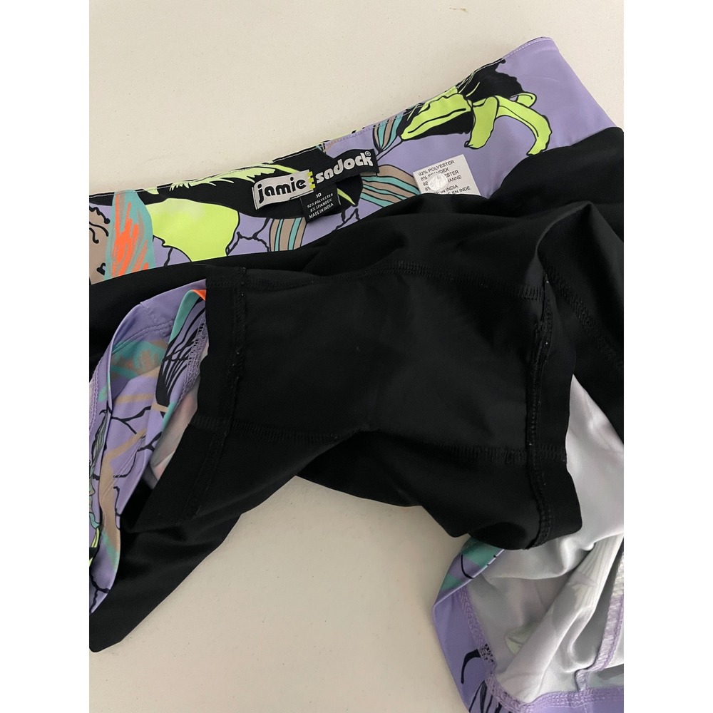 Jamie Sadock Golf Skort Women Size 10 Purple Multi‎ Floral Athletic Active Mini - Picture 8 of 11